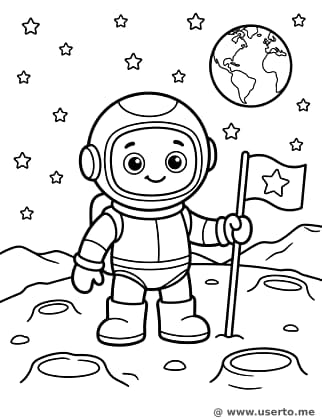 O Pouso na Lua do Robô Astronauta