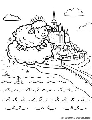 Magical Sheep at Mont Saint-Michel