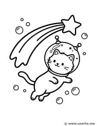 Gatinho Cósmico Caçador de Estrelas