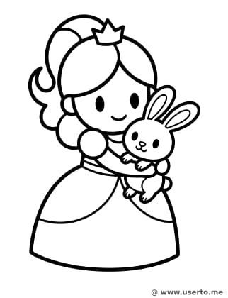 Princess Playing with Bunny
