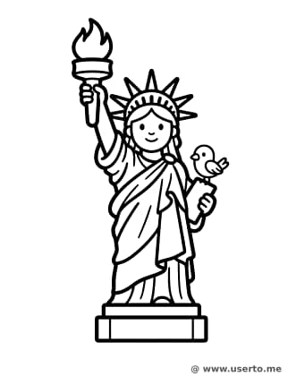 자유의 여신상의 밝은 횃불