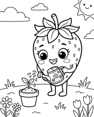 Watering Strawberry Fairy