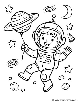 우주비행사의 풍선 행성