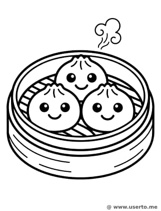 Família de Pãezinhos Bao Risonhos