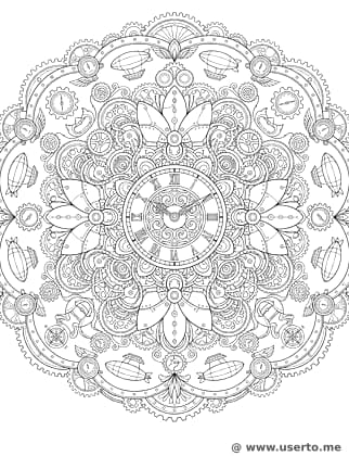 Steampunk-Uhrwerk-Garten