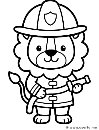 Brave Lion Firefighter