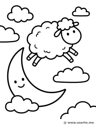 Das mondspringende Flausch-Schaf
