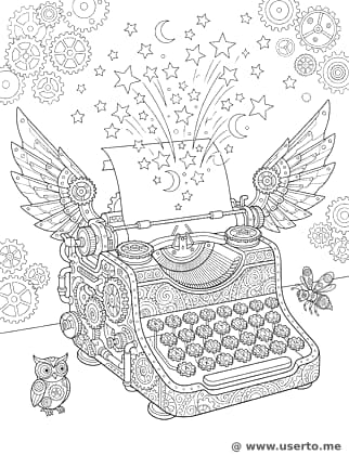 Victorian Steampunk Typewriter