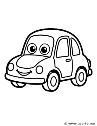 El Pequeño Coche Rojo Sonriente