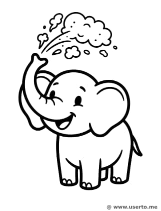 Elefante de Holi Colorido