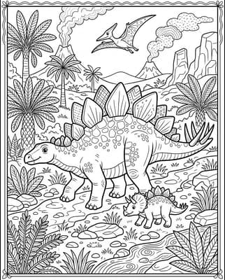 산책하는 스테고사우루스