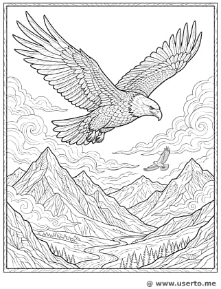 Majestic Eagle's Mountain Flight