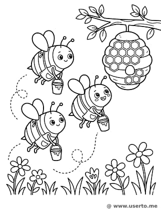 부지런한 벌들의 꿀 파티