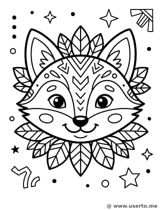 Mandala de Zorro de Tótem Tribal