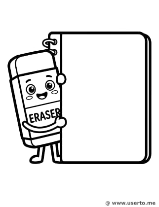 Lustiger Radiergummi spielt Verstecken