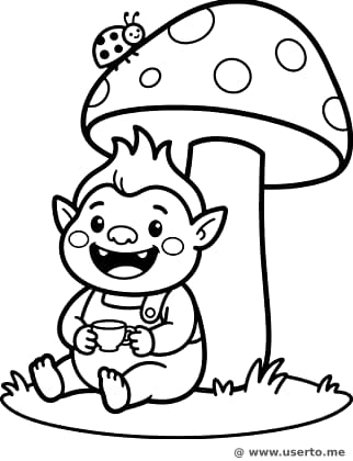 Fiesta del té en el hongo gigante