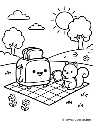 Das Picknick des mutigen kleinen Toasters