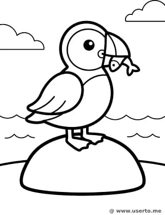 Perky Puffin's Snack Time