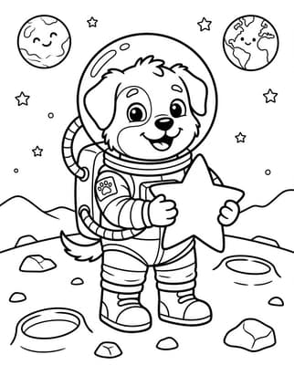 우주 비행사 강아지