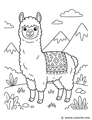 Aztec Llama Alpaca Tapestry