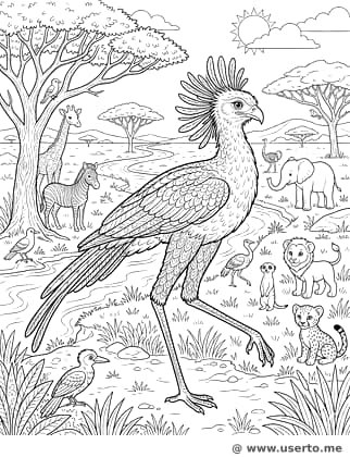 Der Savannentanz des Sekretärs