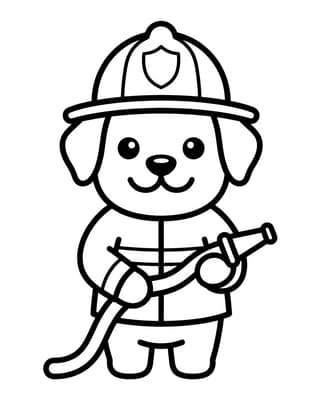 꼬마 소방관 강아지
