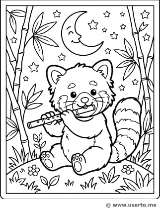 El panda rojo flautista