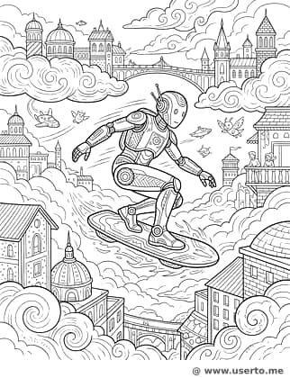 Galactic Sky-Surfing Robot