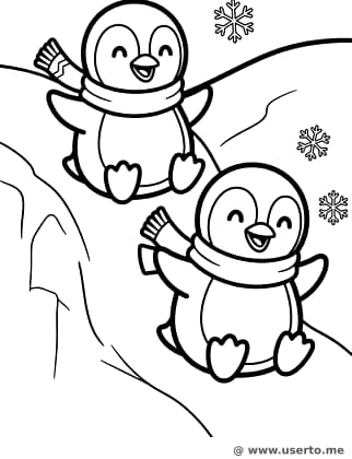 펭귄들의 미끄럼틀 파티