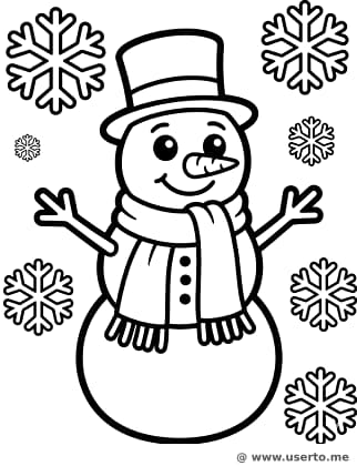 쾌활한 겨울 눈사람