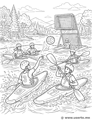 Intense Canoe Polo Match