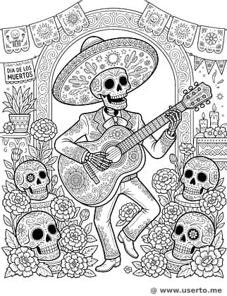 Mexikanischer Calavera-Musiker