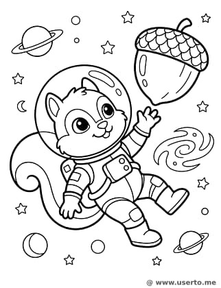 La búsqueda de nueces del ardilla astronauta