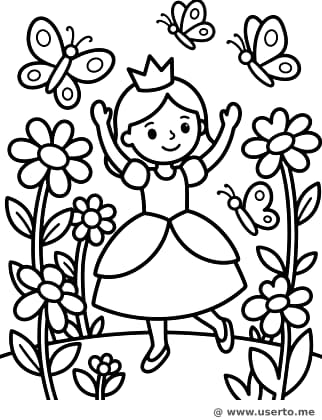 햇살 가득한 정원에서 춤추는 공주