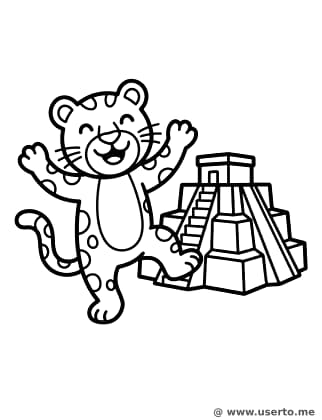 Jaguar Dançarino em Chichén Itzá