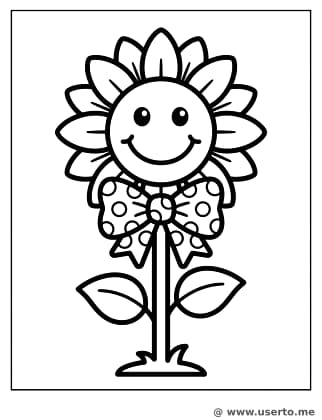 예쁜 리본 해바라기