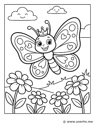 꽃밭의 나비 여왕님