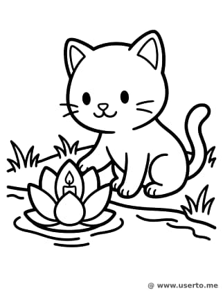 Los Deseos de Gatito con Farolillos Flotantes