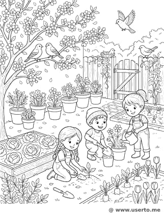 El Despertar del Jardín en Primavera