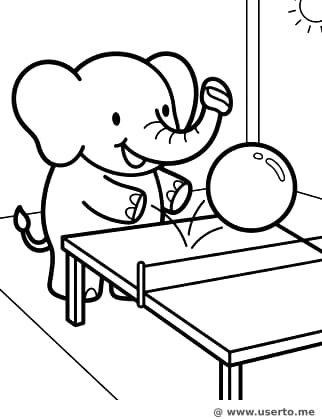Elefanten-Ping-Pong-Party