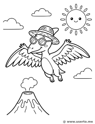 Pterodactyl's Sunny Flight