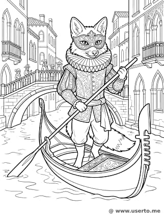 Mitternachts-Gondel-Maskerade