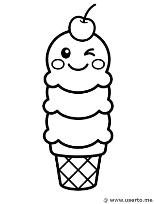 Helado Gigante Guiñando un Ojo