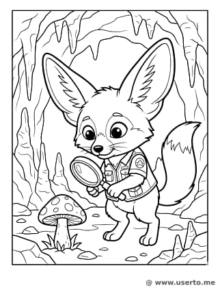 Raposa-feneco Exploradora de Cavernas