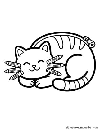 Mittagsschlaf für das Katzen-Federmäppchen