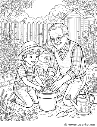 할아버지와 정원 가꾸기