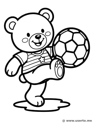 행복한 곰돌이 축구 스타