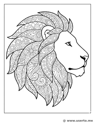 Majestätisches Löwen-Mandala