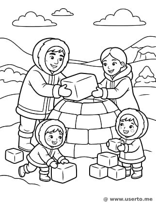 Building an Igloo in the Snow