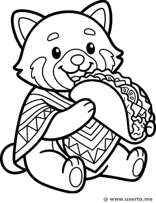 O panda-vermelho fã de tacos